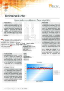 Technical Note Manufacturing - Column Reproducibility