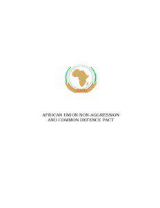 AFRICAN UNION NON-AGGRESSION AND COMMON DEFENCE PACT