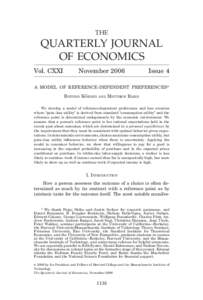 THE  QUARTERLY JOURNAL OF ECONOMICS Vol. CXXI