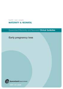 Guideline: Early pregnancy loss