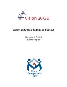 Community	Risk	Reduction	Summit