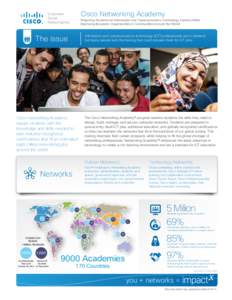Cisco Networking Academy  Corporate Social Responsibility