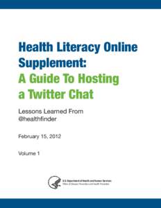 Health Literacy Online: A Guide to Hosting a Twitter Chat