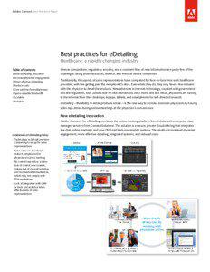 Adobe Connect Best Practices Paper  Best practices for eDetailing