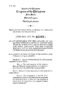 Senate of the Philippines / An Act further to protect the commerce of the United States / Foreign relations of the United States
