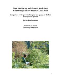 Tree Monitoring and Growth Analysis at Cloudbridge Nature Reserve, Costa Rica