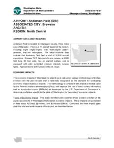 Washington State Department of Transportation Aviation Division Anderson Field Okanogan County, Washington