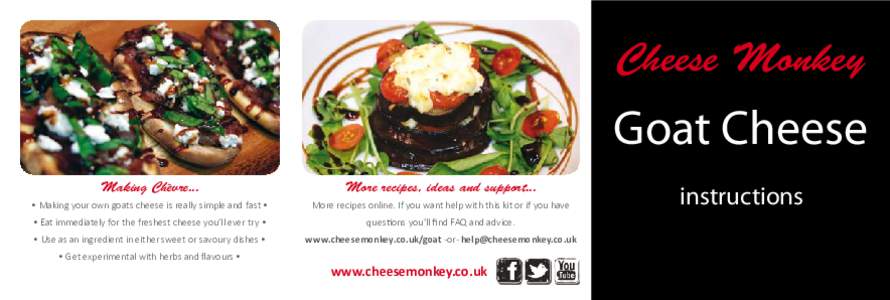 Cheese Monkey  Goat Cheese Making Chèvre...  More recipes, ideas and support...