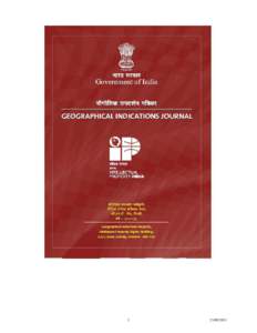 [removed] GOVERNMENT OF INDIA GEOGRAPHICAL INDICATIONS