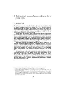 5. Birth and early history of pentecostalism in Korea[removed]. INTRODUCTION