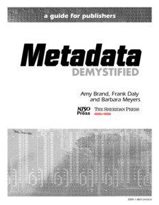 ISBN[removed]  Metadata Demystified: