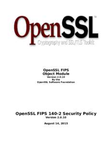 OpenSSL FIPS Object Module VersionBy the OpenSSL Software Foundation