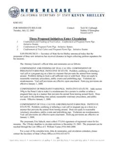 KS03:052 FOR IMMEDIATE RELEASE Tuesday, July 22, 2003 Contact: