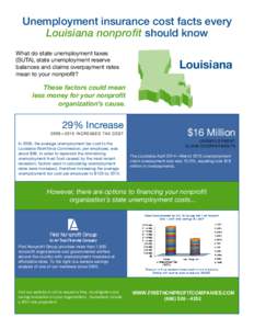 Unemployment insurance cost facts every Louisiana nonproﬁt should know   What do state unemployment taxes (SUTA), state unemployment reserve
