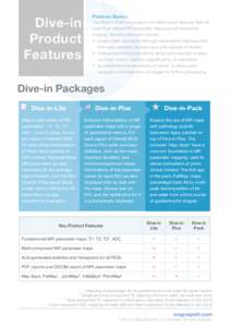 Dive-in Product Features Platform Basics The Dive-in Platform product line offers basic features that do