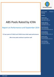 ICRA RATING FEATURE  Structured Finance ICRA RATING FEATURE Ratings