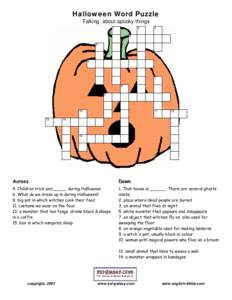 Halloween Word Puzzle Talking about spooky things 1 2