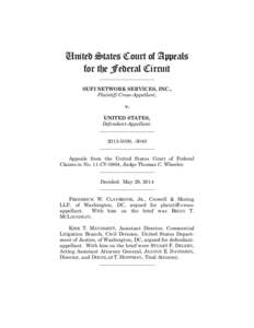 United States Court of Appeals for the Federal Circuit ______________________ SUFI NETWORK SERVICES, INC., Plaintiff-Cross-Appellant,