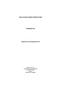 PHILLIP ASIA PACIFIC GROWTH FUND  PROSPECTUS Registered on 25 September 2015