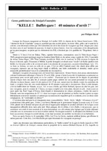 I&M - Bulletin n°22  Cartes publicitaires du Sénégal d’autrefois 