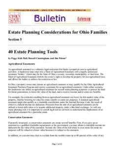 Estate Planning Considerations for Ohio Families Section 5 40 Estate Planning Tools by Peggy Kirk Hall, Russell Cunningham, and Jim Polson*