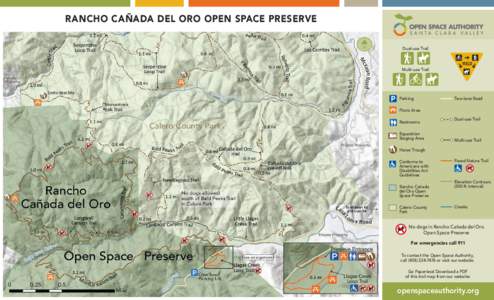 RANCHO CAÑADA DEL ORO OPEN SPACE PRESERVE Dual-use Trail YIELD Multi-use Trail