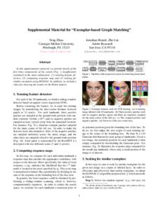 Supplemental Material for “Exemplar-based Graph Matching” Feng Zhou Carnegie Mellon University Pittsburgh, PAJonathan Brandt, Zhe Lin