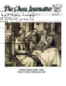 VOLUME XXXVIII, NO. 1  CONSECUTIVE NO. 132 Stanley AndersonScene in London eating house, 1932