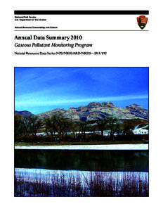 Annual data summary 2010; Gaseous pollutant monitoring program