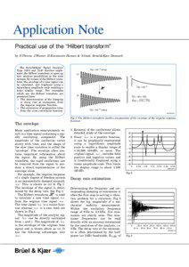 Application Note Practical use of the “Hilbert transform” by N.Thrane, J.Wismer, H.Konstantin-Hansen & S.Gade, Brüel&Kjær, Denmark