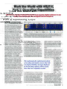Work the World with WSJT-X, Part 1: Operating Capabilities The first of a two-part tutorial about the most popular digital software in use today, from the people who designed and developed it. Joe Taylor, K1JT; Steve Fra