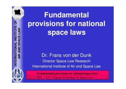 Space law / Law / Government