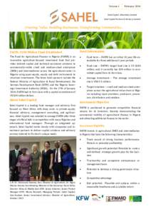 Volume 1  February 2014 Sahel Capital (Mauritius) Limited Sahel Capital Partners & Advisory Limited