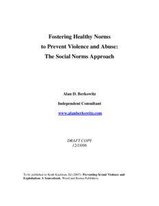An Overview of the Social Norms Approach