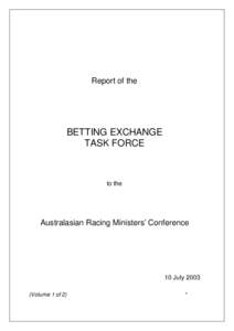Betting Exchange Task Force Report - PDF 607 KB - 228pgs