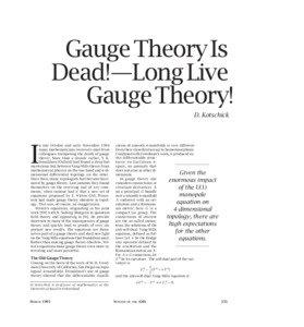kotschick.qxp[removed]:09 AM Page 335  Gauge Theory Is