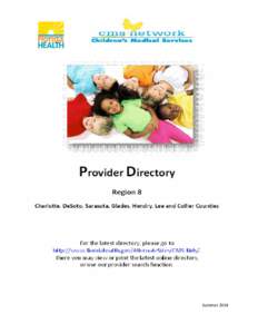 Provider Directory Region 8