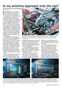Is my avionics approach over the top? Peter Armstrong text and photographs SAA SP2178 I