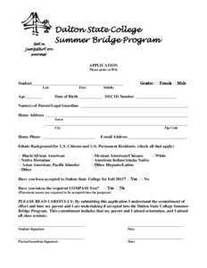Get a jumpstart on success! Dalton State College Summer Bridge Program