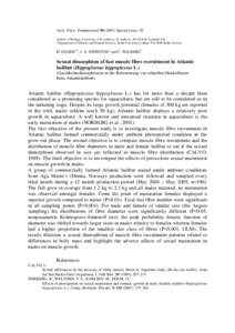 Sexual dimorphism of fast muscle fibre recruitment in Atlantic halibut (Hippoglossus hippoglossus L.)
