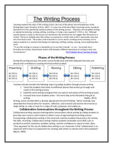 The Writing Process Teaching students the steps of the writing process was one of the eleven recommendations of the Writing Next report (Graham & Perin, It is also one of the New Illinois Learning anchor standards