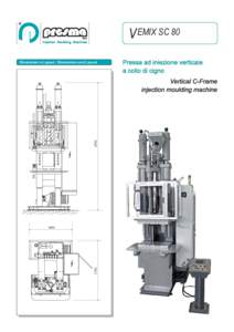 V EMIX SC 80  Injection Moulding Machines Dimensioni e Layout / Dimensions and Layout