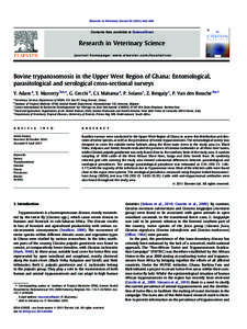 Research in Veterinary Science[removed]–468  Contents lists available at ScienceDirect Research in Veterinary Science journal homepage: www.elsevier.com/locate/rvsc