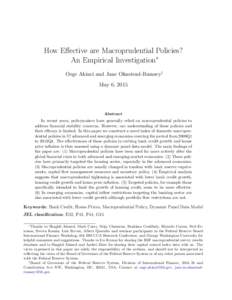 How effective are macroprudential policies? An empirical investigation