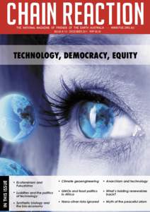 ISSUE # 113 DECEMBER 2011 RRP $5.50  IN THIS ISSUE TECHNOLOGY, DEMOCRACY, EQUITY