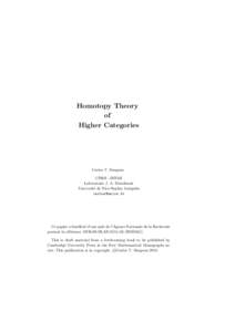 Topology / Mathematics / Model category / Simplicial set / Higher category theory / Quillen adjunction / Nerve / Algebraic topology / Cofibration / Homotopy theory / Category theory / Abstract algebra