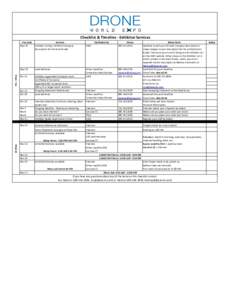 DRONE world e po Pre ‐ Show   Checklist & Timeline ‐ Exhibitor Services