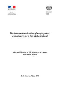 The internationalisation of employment: a challenge for a fair globalisation