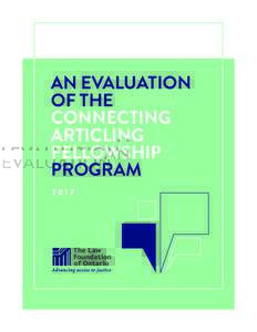 AN EVALUATION OF THE CONNECTING ARTICLING FELLOWSHIP PROGRAM