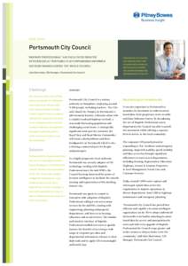 CASE STUDY  Portsmouth City Council “MapInfo Professional® has facilitated greater efficiencies at Portsmouth by empowering informed decision making across the whole Council.”